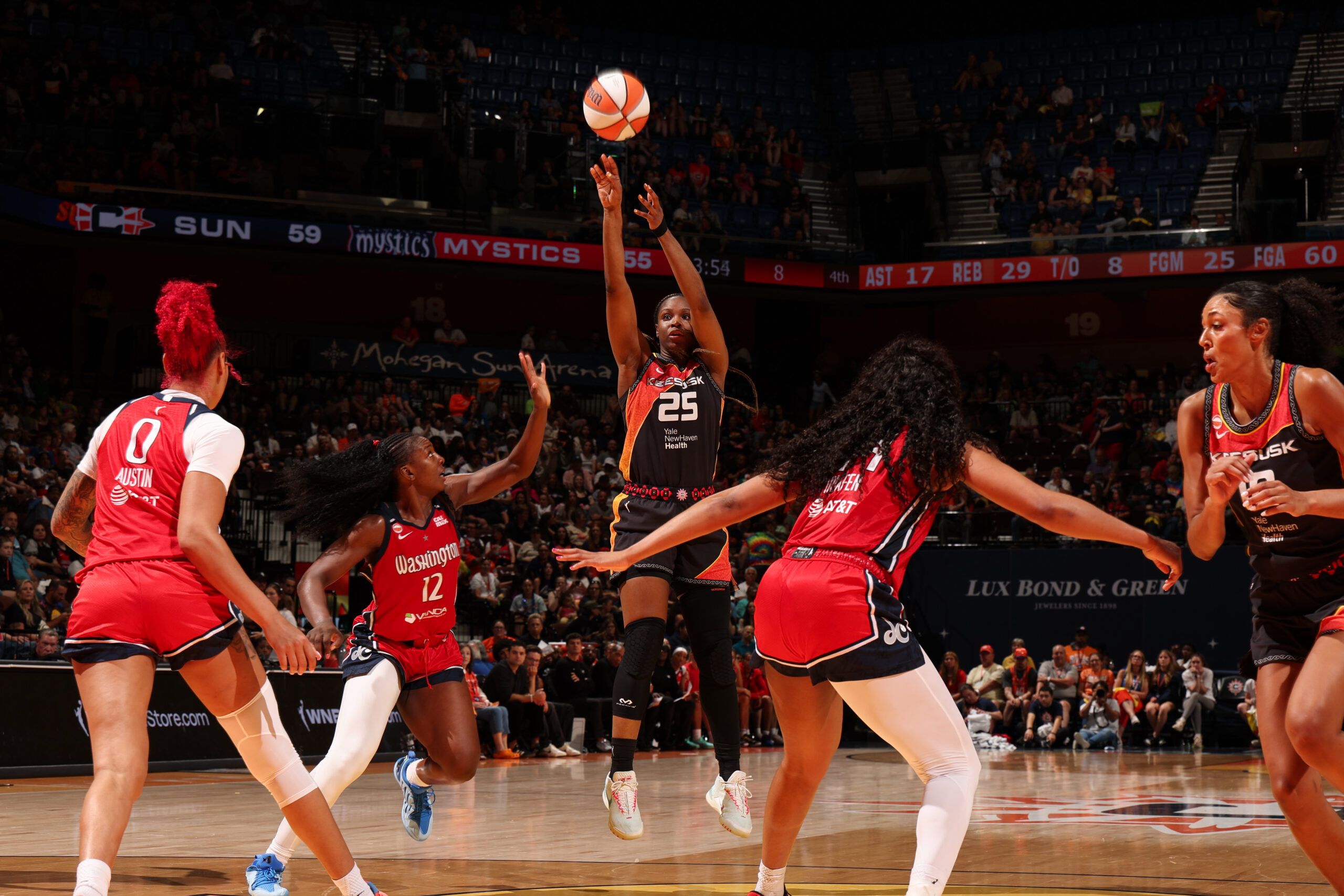 Sun Build Win Streak Over Mystics, Wins 68-57